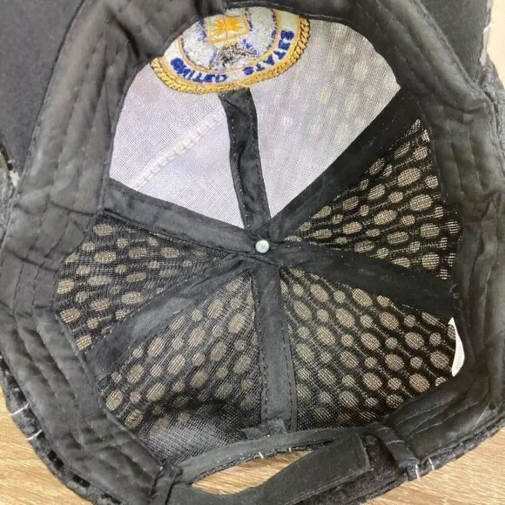 US Air Force Hat USAF‎ Embroidered Cap Black Mesh Military Adjustable